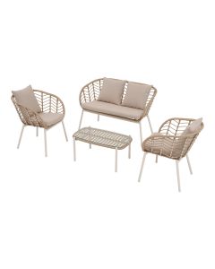 Conjunto de jard&iacute;n de acero para 4 personas Omalos GoodHome