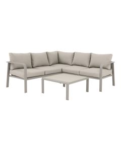 Conjunto de jard&iacute;n esquinero de aluminio para 5 personas Mallia GoodHome