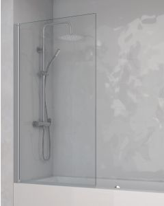 Mampara bañera abatible | vidrio 6mm 85x150cm | cromo transparente