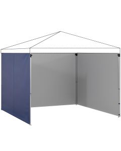 Paredes laterales carpa 300x200 cm tela oxford color azul Outsunny
