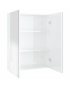 vidaXL armario de espejo de baño mdf blanco brillante 60x15x75 cm