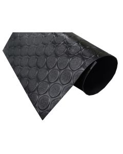 Suelo PVC| 100% caucho| botones negro| 1mm| 100x700cm