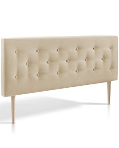 Cabecero tapizado oslo 150x100 cm, tela beige, 8 cm de profundidad