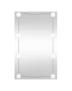 vidaXL espejo de pared rectangular con luces LED vidrio 40x60 cm