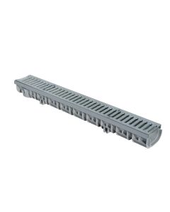 Conjunto canaleta alta de pp 100 x 13 x 10 cm gris