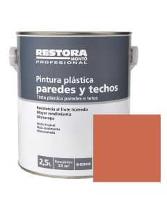 Pintura monocapa paredes y techos papaya 2,5 l