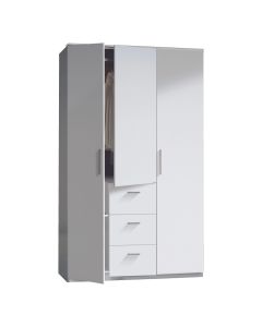 Armario 3 puertas blanco 203x117 cm