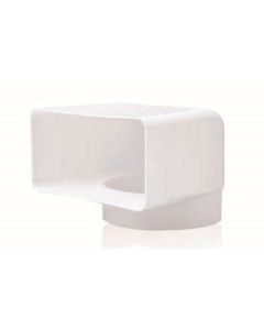 Codo mixto 90º ø 125 a 55 x 220 mm