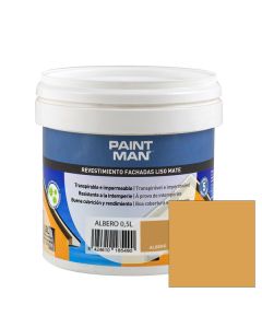 Muestra Revestimiento Fachadas Liso Mate Amarillo Albero Paintman 0,5L