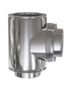 Te doble pared inox 90º ø 150