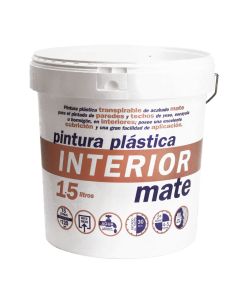 Pintura plastica blanca mate 15l