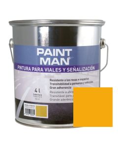 Pintura para viales y señalización amarillo paintman 4 l