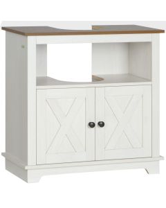 Armario de baño 60x30x60 cm color blanco kleankin, hogar - baño