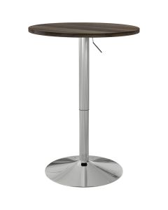 Mesa alta bar 60x60x91cm mdf, acero color marrón Homcom, 83A-087V80DW