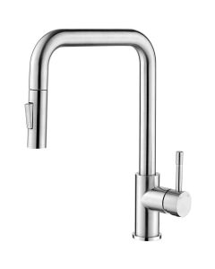 Grifo de cocina - cecipa - extensible - acero inoxidable cepillado - 2 func