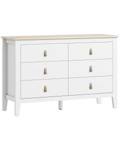 Cómoda para dormitorio 120x40x78 cm color blanco Homcom