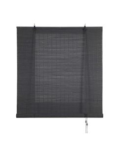 Storesdeco | estor de bambú, estor enrollable lamas gris, 90x175 cm