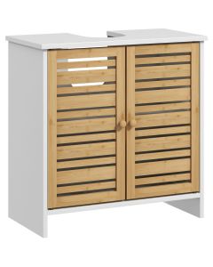 Mueble bajo lavabo 60x30x60 cm bambú, mdf multicolor Homcom, hogar - baño