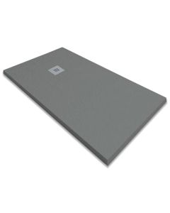 Plato ducha resina | válvula desagüe y rejilla | gris | 70 x 70cm