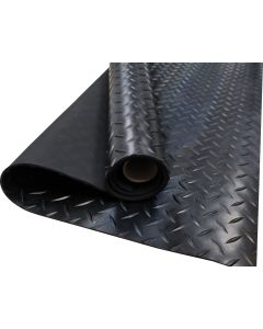 Suelo PVC| 100% caucho| estrias negro| 1mm| 140x200cm