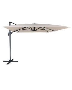 Sombrilla excéntrica molokai rectangular 3x4m beige + funda
