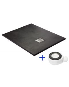 Plato de ducha negro ral 9005 70x160