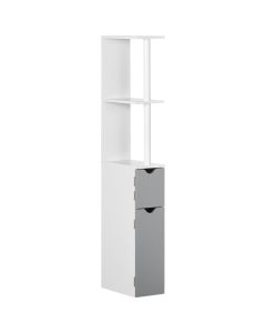 Armario de baño 15.2x29.8x118 cm bicolor kleankin, hogar - baño
