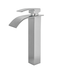 Valaz grifo de lavabo alto para pica monomando cascada cromado