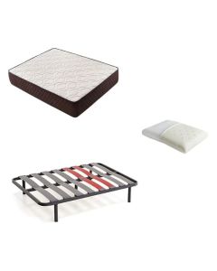 Pack colchón 90x190 y somier y almohada viscoelastica descansin