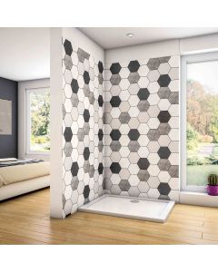 Aica plato de ducha rectangular blanco 90x80x3cm para mamparas