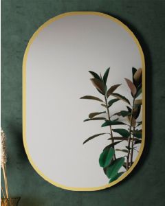 Espejo ovalado oro reversible 55 x 80cm
