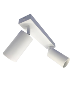 Aplique de techo giratorio de 2 brazos para gu10 color blanco