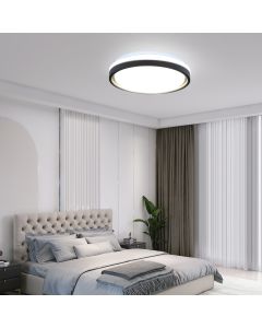 Nettlife plafon  de techo LED negro 30x30