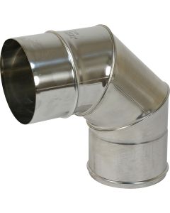Codo 90º acero inoxidable para estufa - ø 80 mm