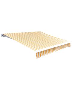 vidaXL tela de repuesto para toldo naranja y blanco 3,5x2,5 m poliéster