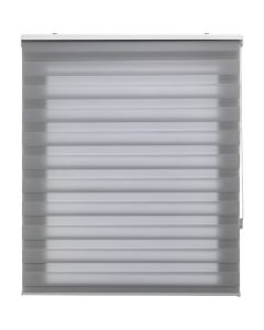 Blindecor lira | estor enrollable noche y día 100x180  gris plata