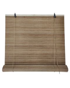 Estor enrollable| 120x200cm| marron| 100% bambu reforzado| persiana madera