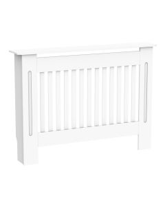 Cubierta de radiador 112x19x81 cm mdf color blanco Homcom
