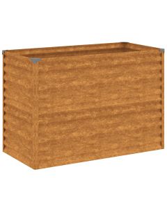 vidaXL jardinera elevada 100x50x69 cm acero corten