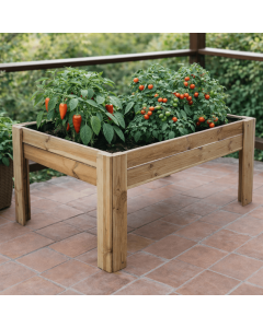 Huerto urbano- mesa de cultivo hana profunda 20cm vidahuerto 120x80x80 cm