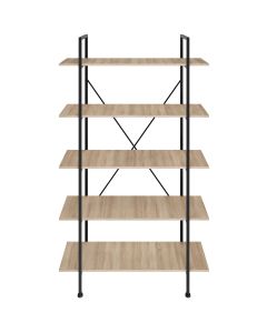 Estantería industrial, 5 estantes 106 x 34,5 x 179,5 cm madera clara