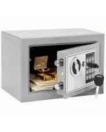 Caja fuerte 4,5l Gris digital nyana | código + llaves