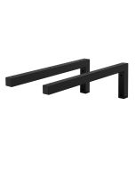 Soporte de pared juego de 2 ángulo en l 45x15 cm acero negro