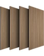 Set de 4 paneles de pared con aspecto de madera 50x110x1,8 cm, roble