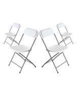 Pack 4 sillas plegables de resina garden 45x44.5x79cm 7house