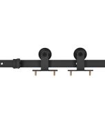 vidaXL kit de herrajes para puertas correderas skien acero negro 183cm