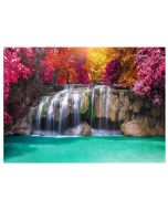 Papel pintado pared 3d cascada bosque 350x250 fotomurales tnt