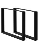 2x patas de mesa industrial 80x72 cm acero negro perfiles cuadradros