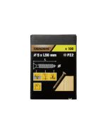 100 tornillos para madera PZ premium 5x50 mm Turbodrive