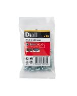 25 Tornillos autoperforantes de acero 4,8x19 mm Diall